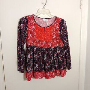 Matilda Jane girls  dress 4/35 size  14 boho floral start  long  sleeve